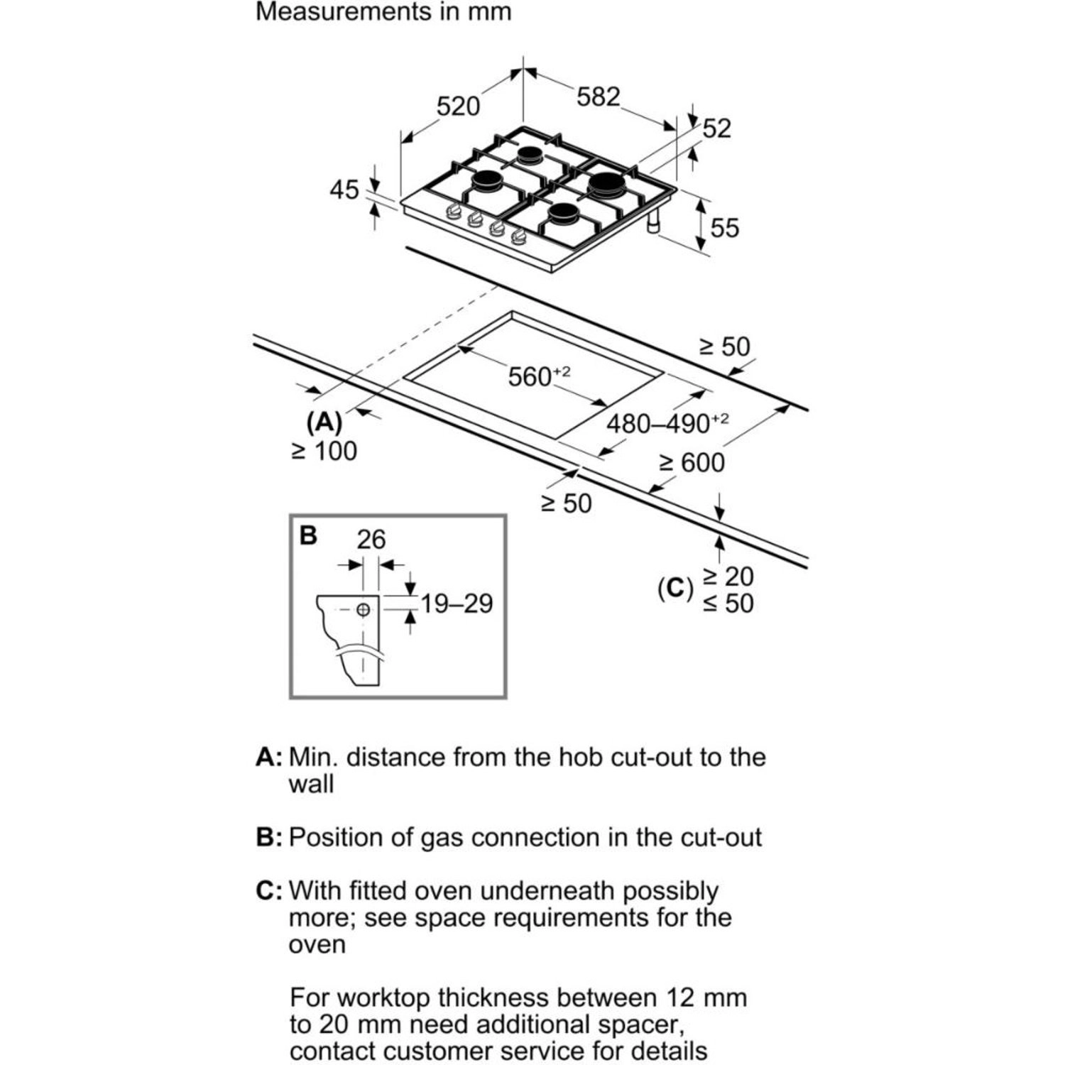iQ500 EC6A5PI90M Gas hob