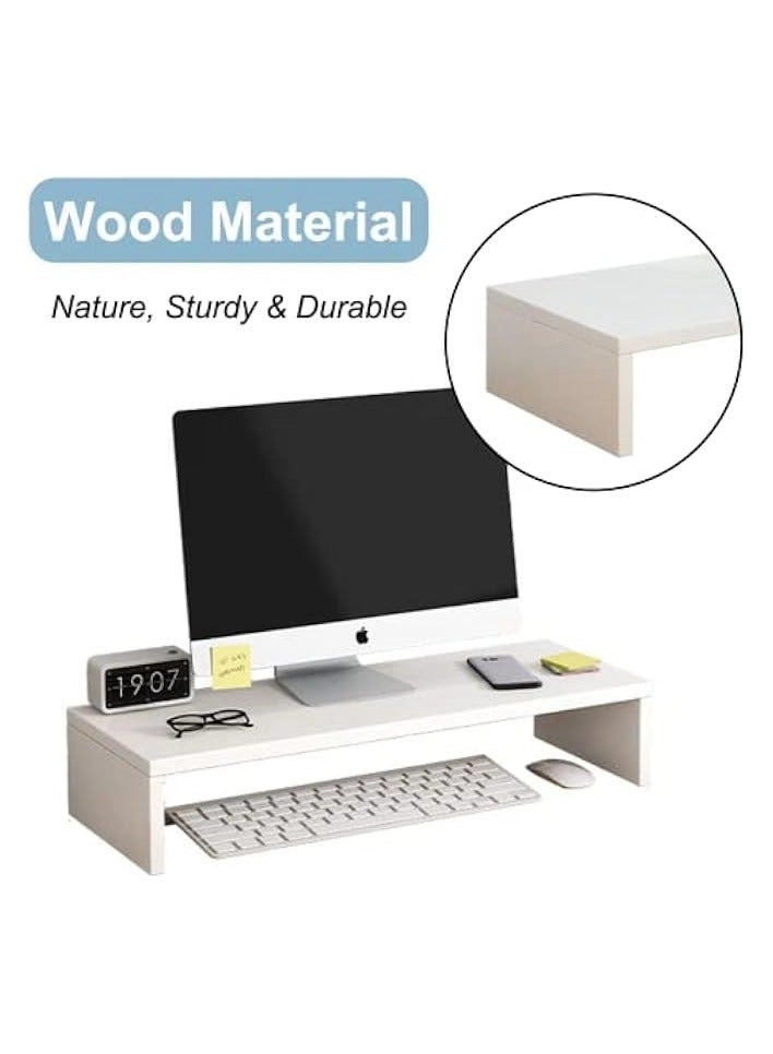 Monitor Stand Riser - White 50(L) x 20(W) x 7.7(H) cm