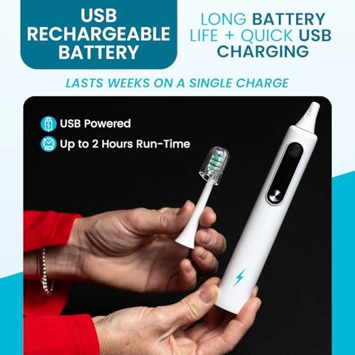 Sonic Electric Toothbrush - IPX7 Waterproof 2-Minute Smart Timer DuPont Tynex Bristles