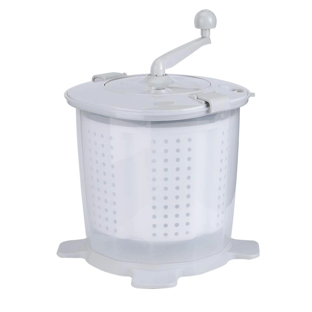 ZDWHE Manual Washing Machine - 1200RPM Portable Hand Cranked Detachable Dehydration Basket