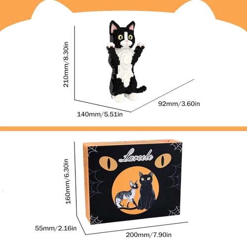 Micro Cat Building Blocks Toy Set - Devon Rex Cat 1227 pcs