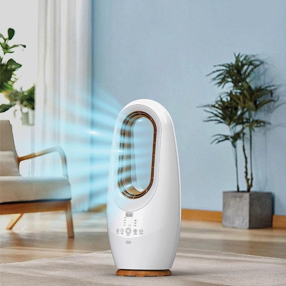 2-In-1 Bladeless Fan & LED Lamp - 58cm