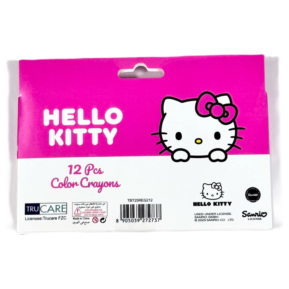 Hello Kitty Look At My Ribbon Crayons - 12 Pcs