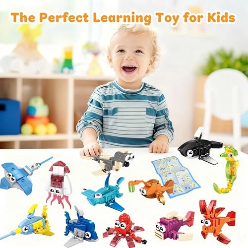 Mini Building Blocks Animals - 12 pcs