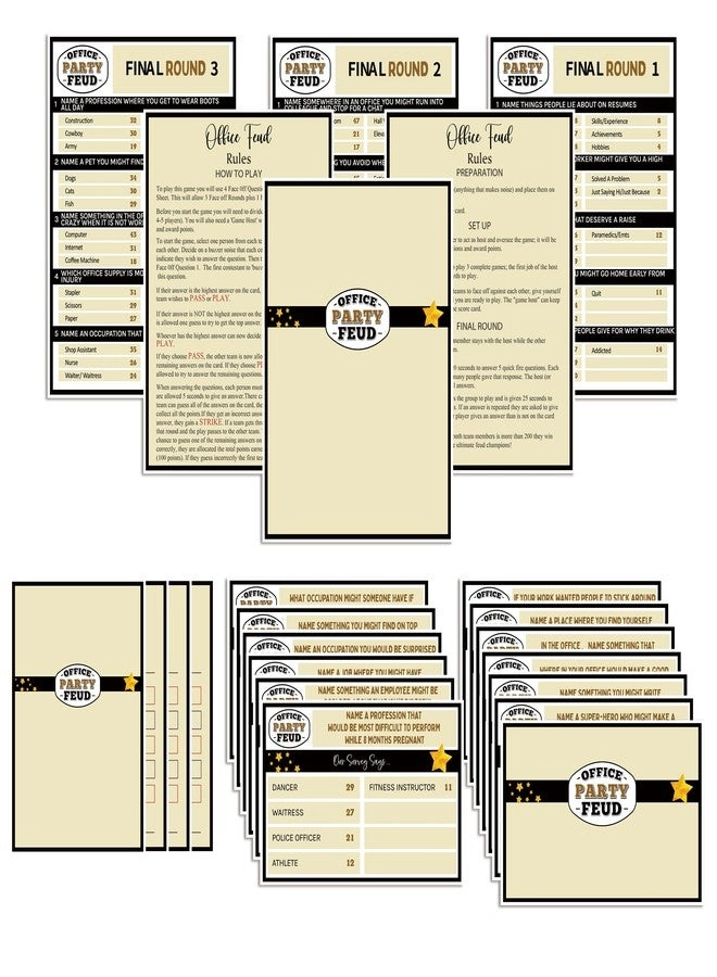 Office Party Feud - Team Building Trivia Set
