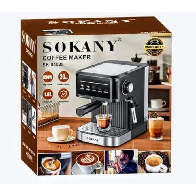 SK-6866 Espresso Machine & Grinder & Milk