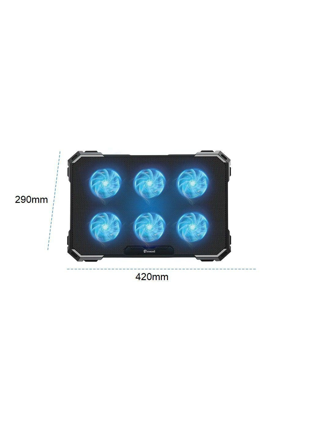 ICE-06N - 6*blue Led Fans UP to 17 Inch