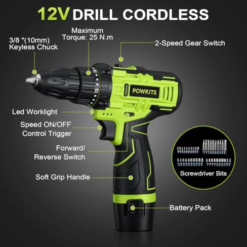 Cordless Drill Set - 12.0V