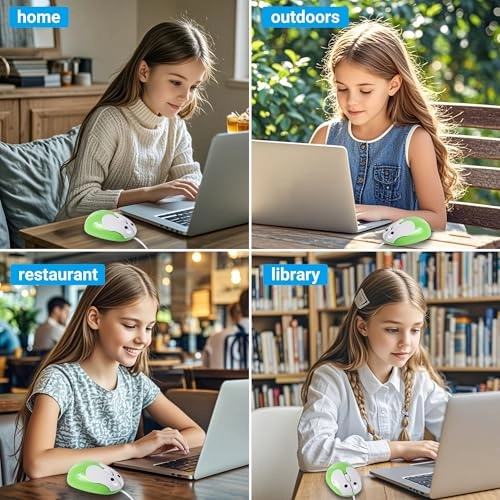 Cute Rabbit Shape Wired Mouse - USB