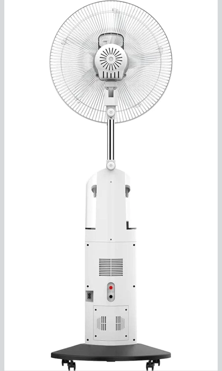 Rechargeable Stand Fan - 16-Inch 60H Battery Mist & LED Light