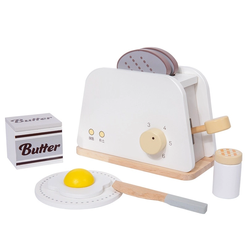 Little Angel Kids Wooden Toaster Set - 5 pcs (5551007-TC8154)