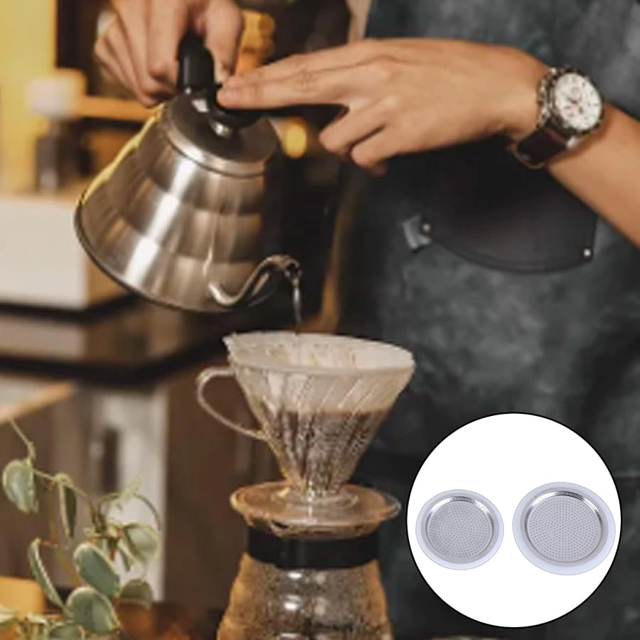 Silicone Gasket And Stainless Steel Filter - For Espresso Machine Hand Wash