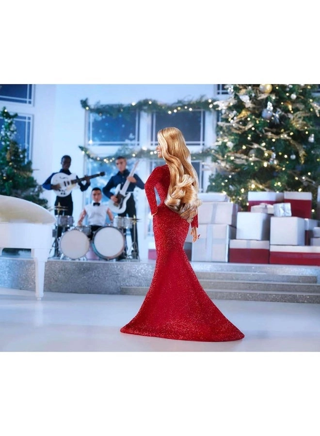 Mariah Carey Doll - Signature Holiday Celebration shimmery red gown