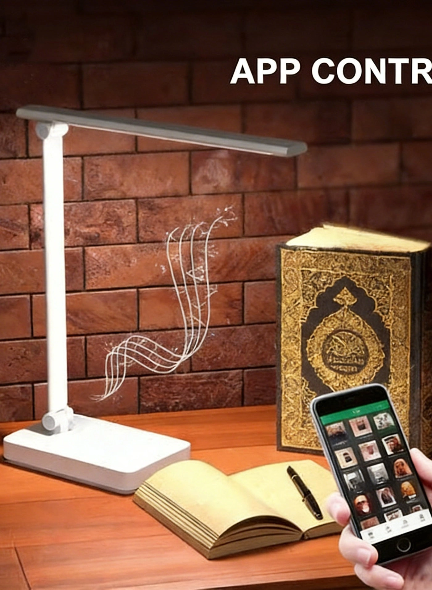 SQ-905 - Quran speaker table lamp wireless charging