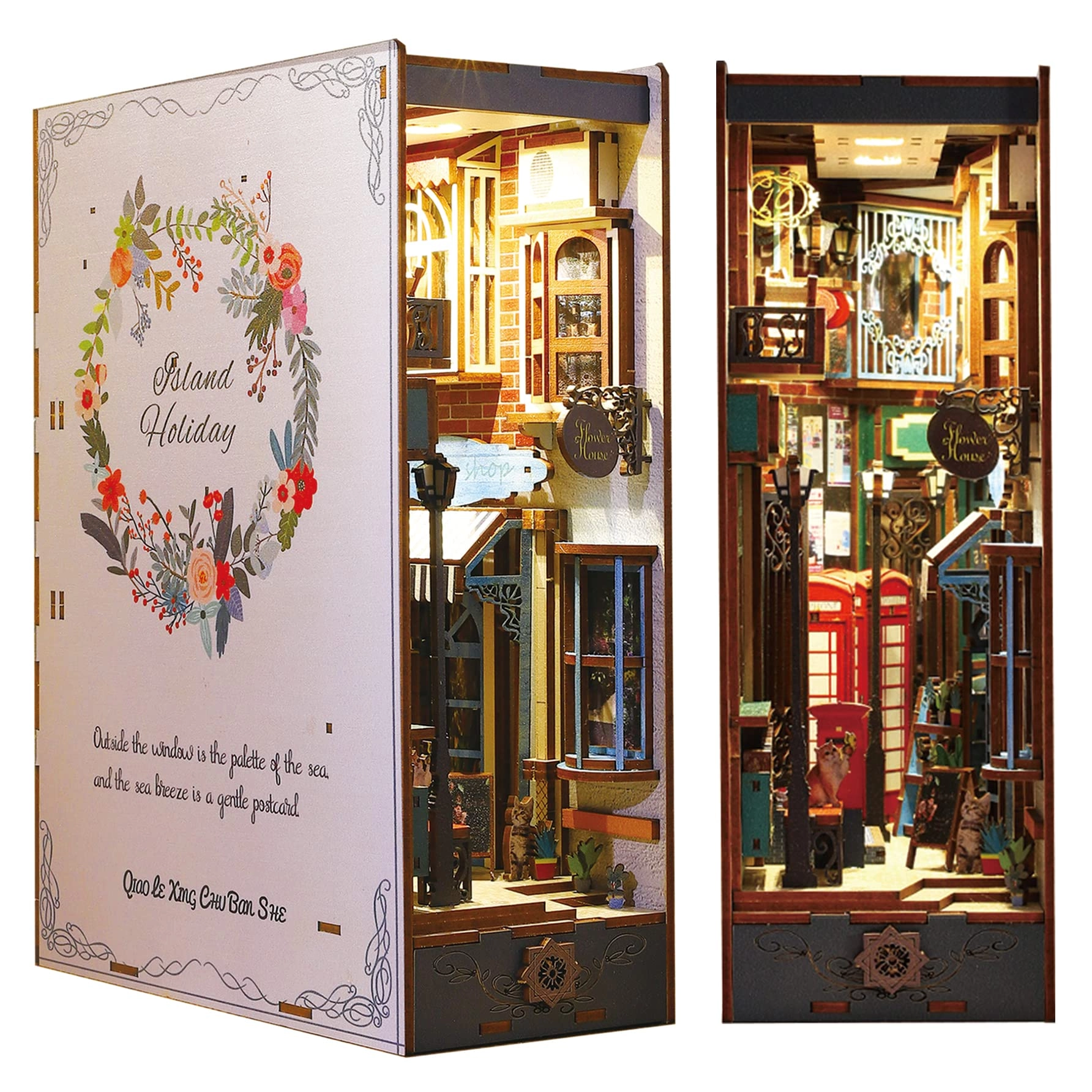 DIY Dollhouse Miniature Book Nook - Holiday 1:32