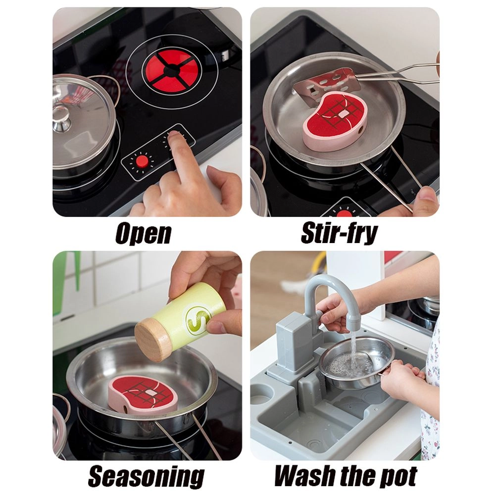 Kids Wooden Kitchen Playset (5551007-W10C610)