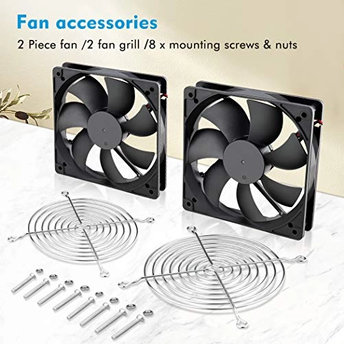 Computer Case Cooling Fan - 2 Pack 120mm x 25mm