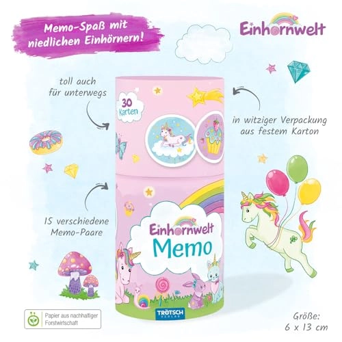 Memo Game Unicorn World - 36 months and up
