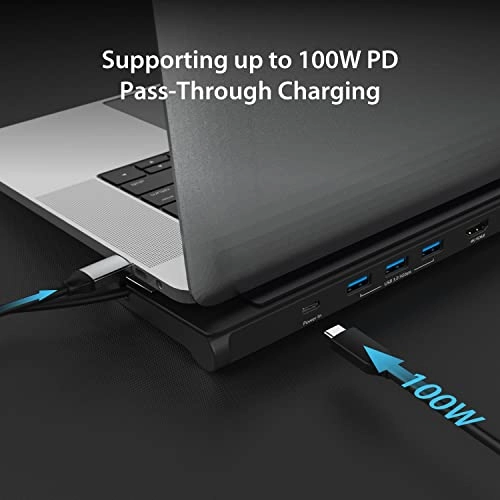 USB-C Dual HDMI Docking Station JCD542 - 4K + 1080p Dual HDMI PD 100W