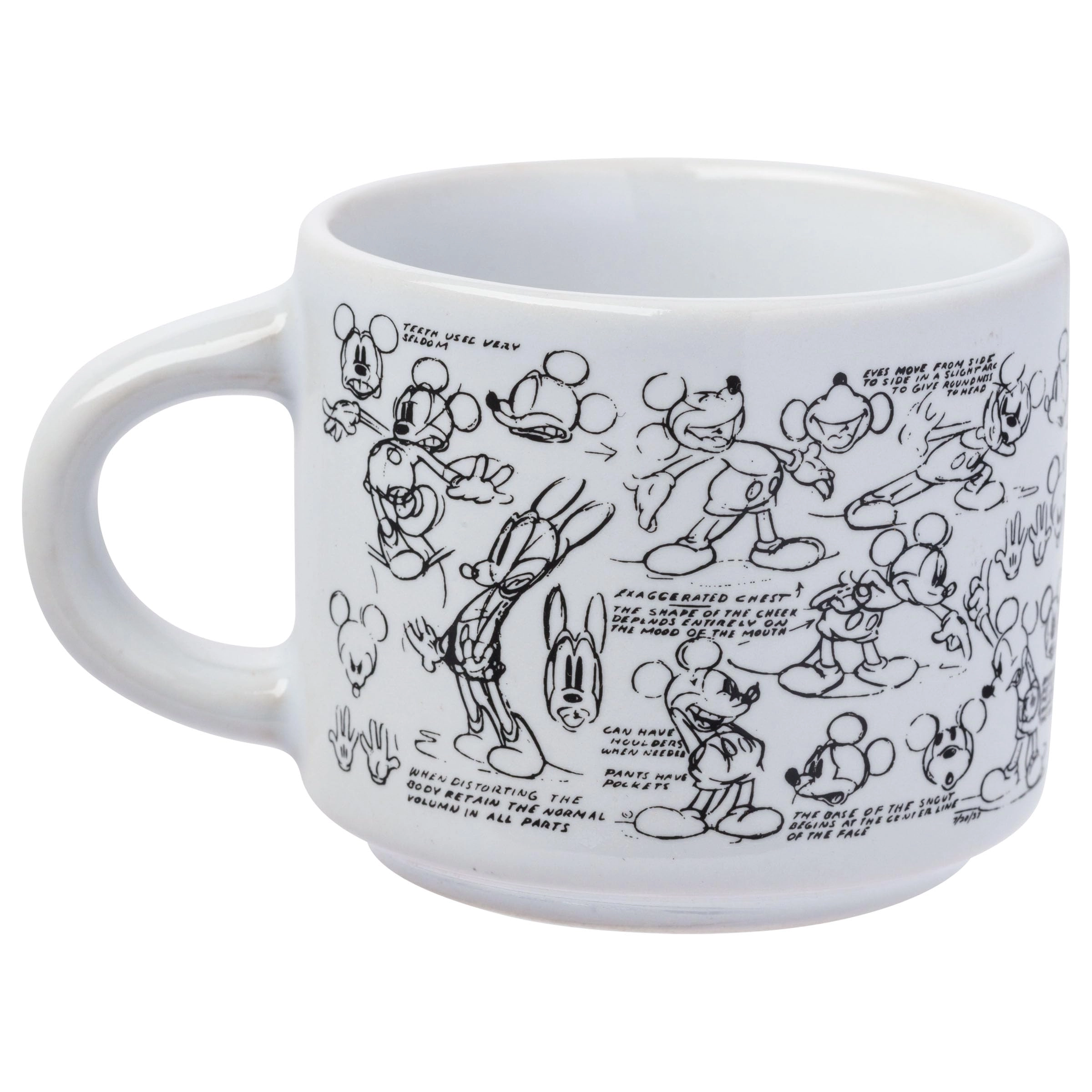 Disney Mickey Mouse Reusable Cup - 4 pcs - Vintage Sketches