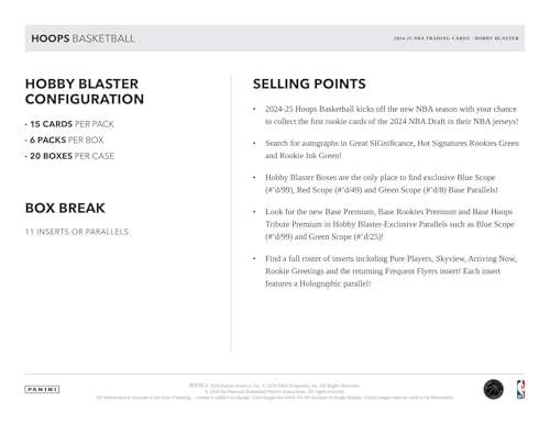 Hoops Basketball - 2024/25 6-Pack Hobby Blaster Exclusive