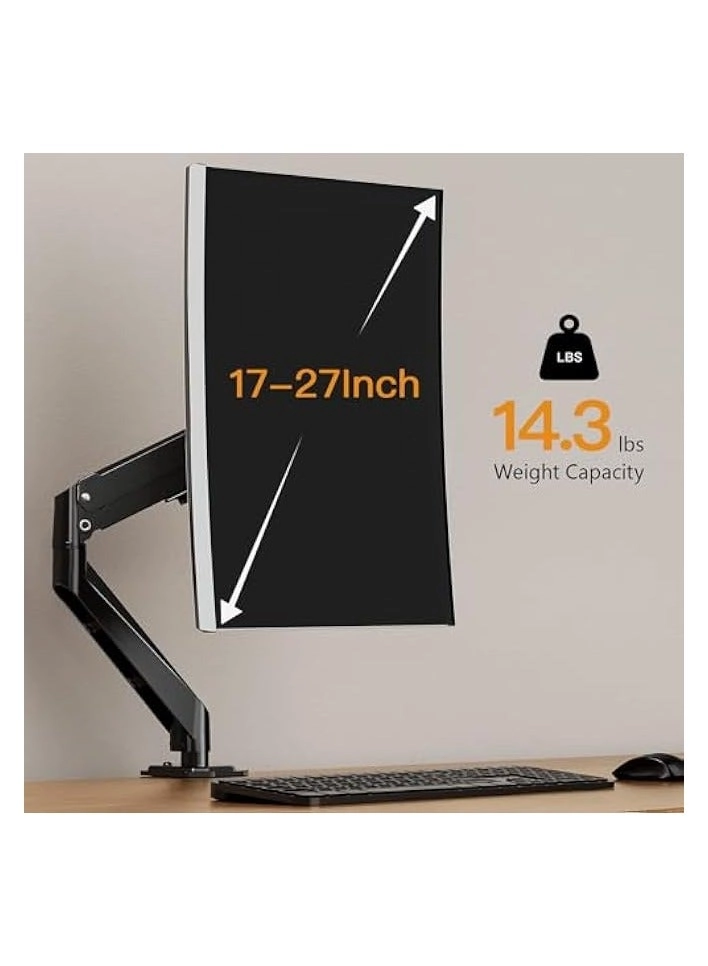 Single Monitor Arm - Single 13-32 Inch VESA 75x75/100x100mm