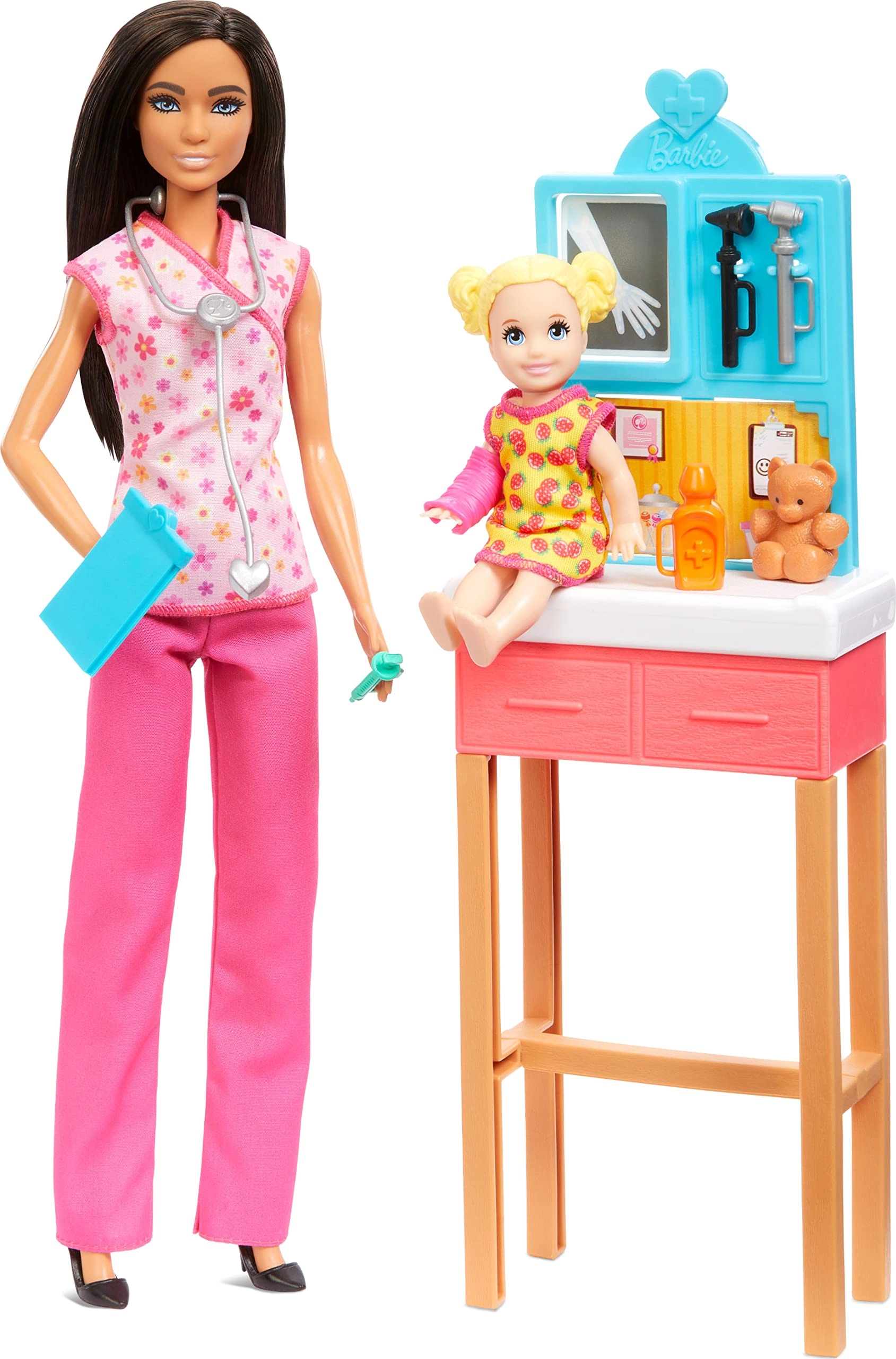 Barbie Dolls and Playsets with Job-Themed Furnishings and Accessories - Multicolour 13 piece(s) Ages 3+