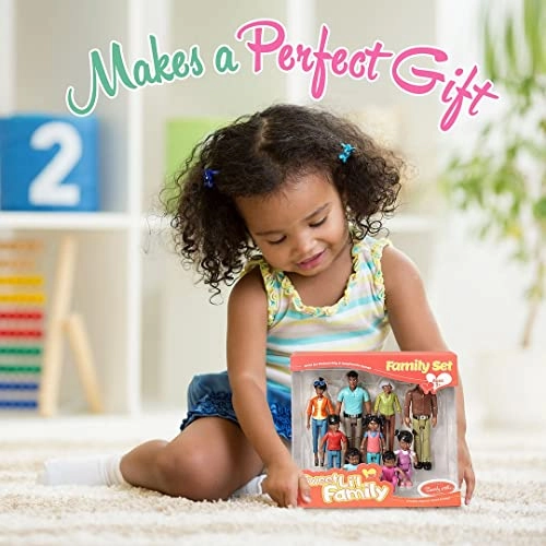 Sweet Li'l Family Dollhouse People - Set of 9 Plastic Ages 3+