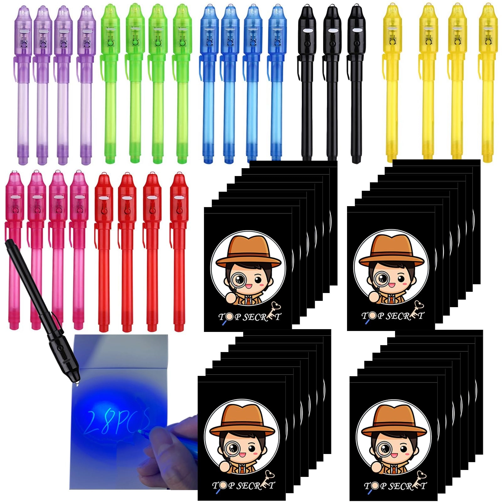 scstyle Invisible Ink Pen - 28Pcs UV Light