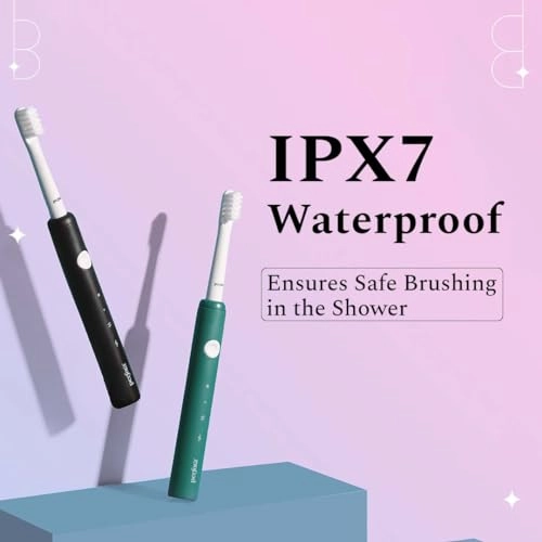 Rechargeable Electric Toothbrush - 1 Brush Head 30,000 Vibrations Tuxedo Black