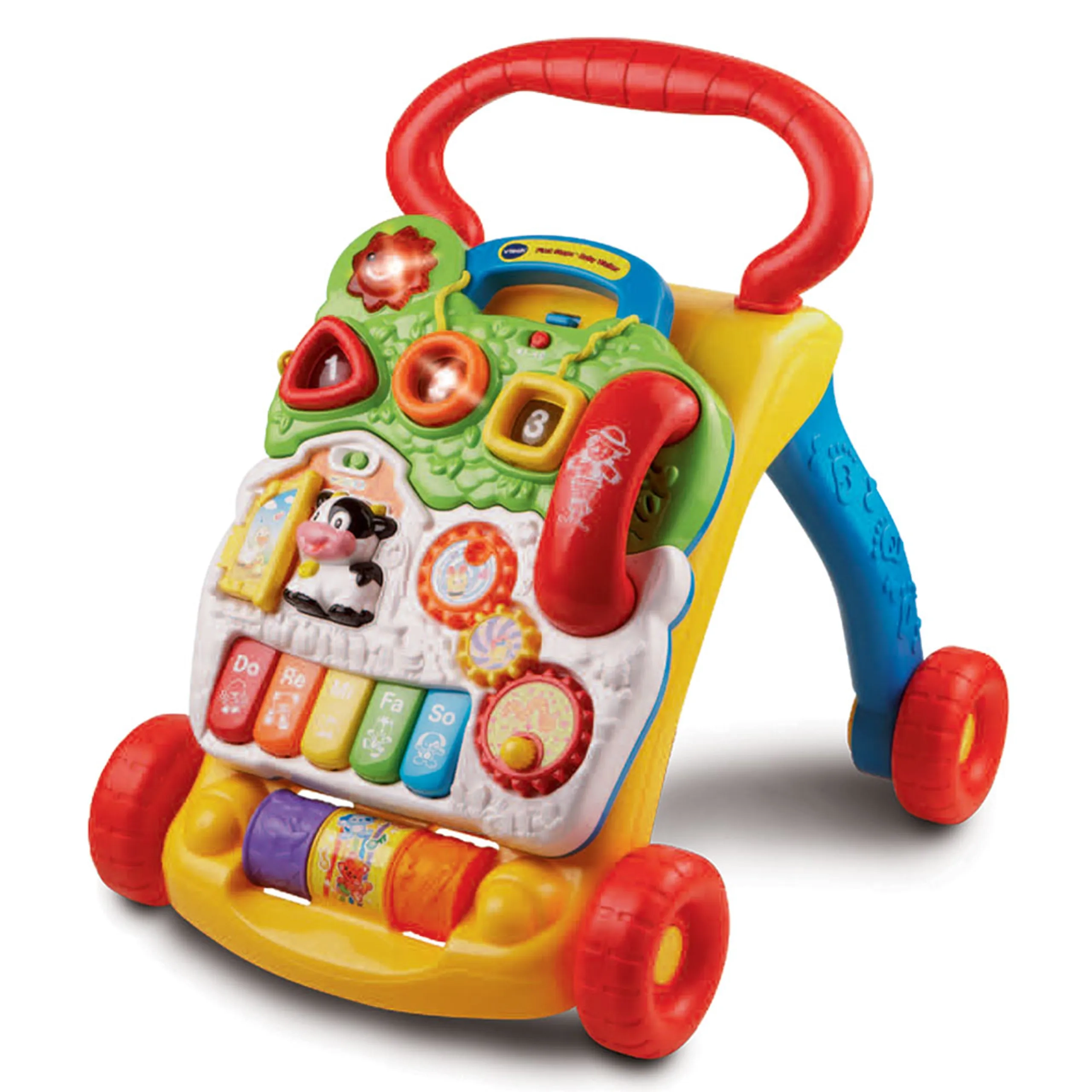 VTech First Steps Baby Walker - Pink/Blue/Yellow 12 Months