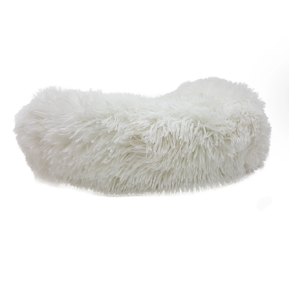 Velor Round Plush Dog Bed - 50 x 15cm