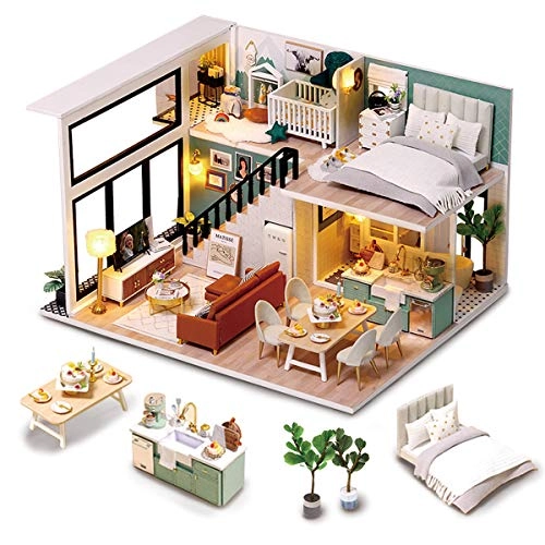 DIY Miniature Dollhouse Kit - Tiny House 1:24