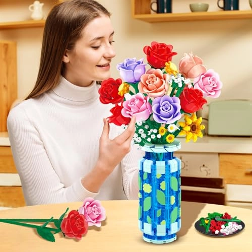 Flowers Bouquet Building Set - 827 pcs