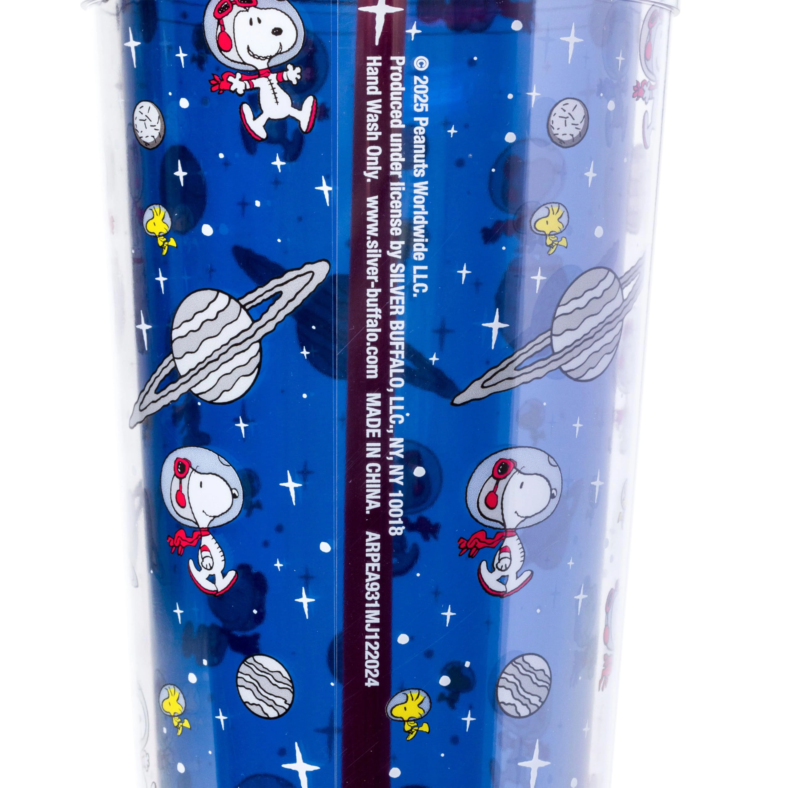 Peanuts Space Plastic Cold Cup - Snoopy and Woodstock