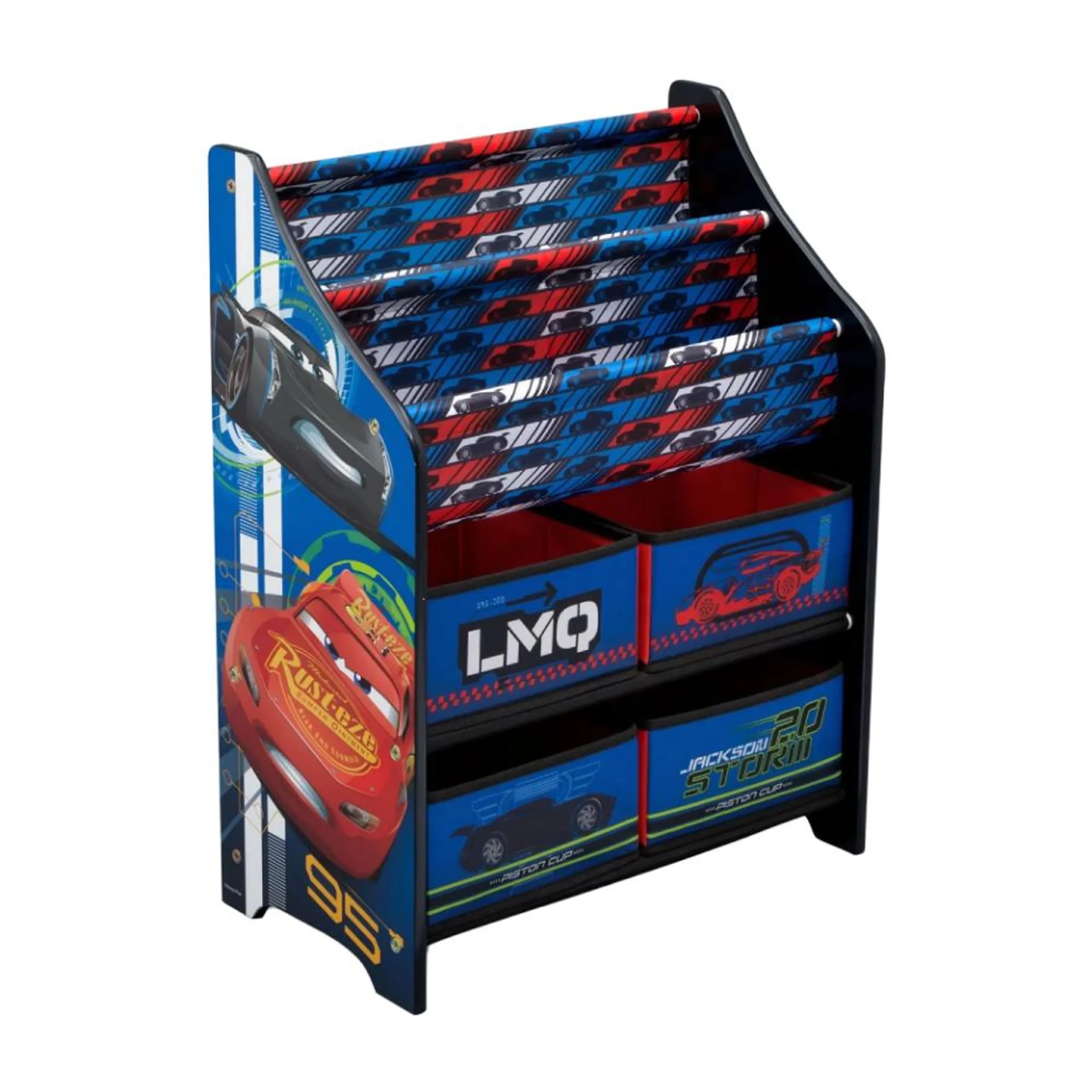 Delta Children Disney Cars 3 Organizer - engineered wood and durable fabric