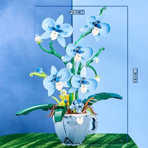 Orchid Building Kit - blue orchids 567 pcs