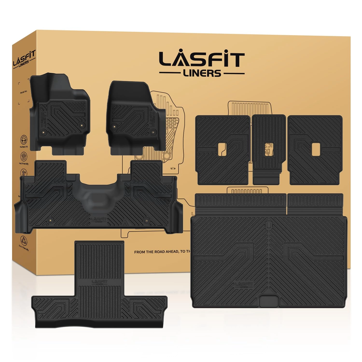 LASFIT Floor Mats - Ford Expedition 2025 2026 1st & 2nd & 3rd Row