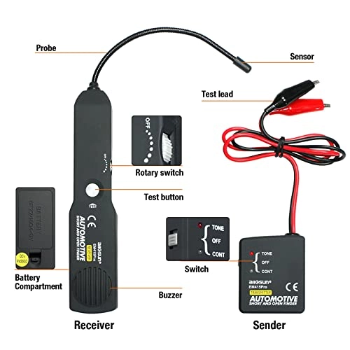 Automotive Short and Open Finder Circuit Tester - 6-42V Battery Powered