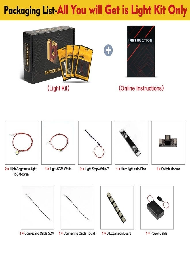 LED Light Kit Compatible with Lego How to Train Your Dragon: Toothless 10375