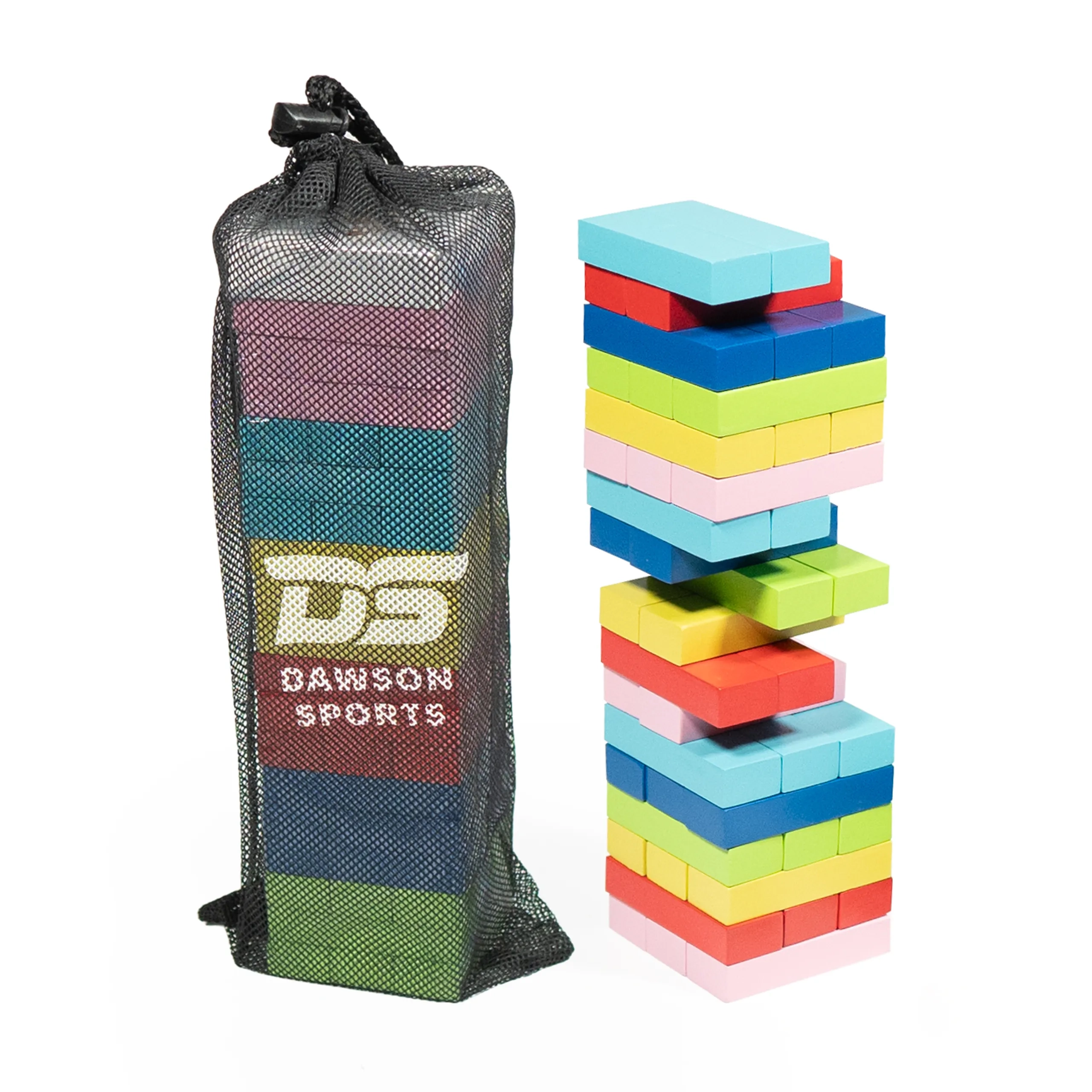 DAWSON SPORTS Wooden High Tower Stacking Game - 55 pcs