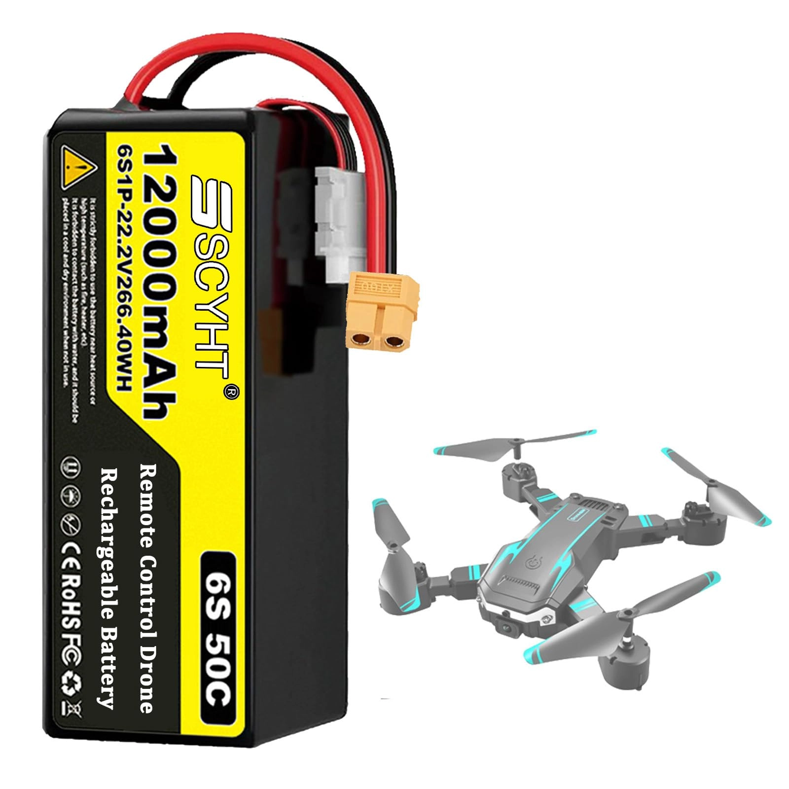 6S drone battery - 22.2V 12000mAh XH-6S