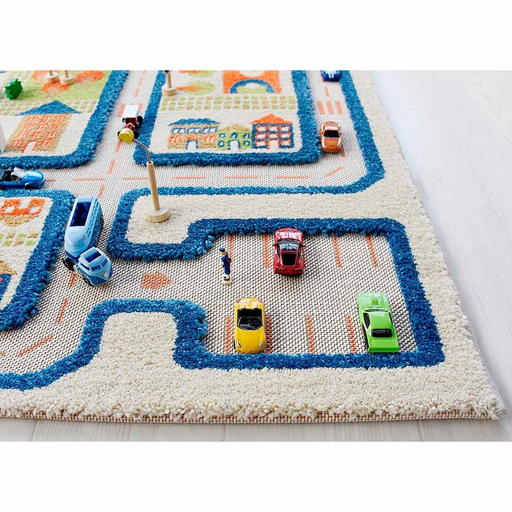 Traffic Design Educational 3D Carpet Playmat - Traffic Blue 12 months