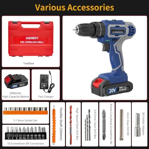 Cordless Power Drill - 21V 1650 RPM