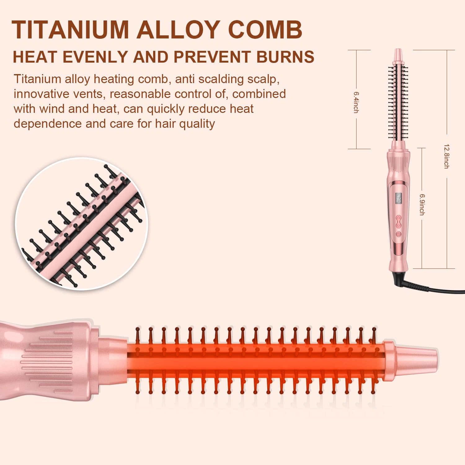 Heated Round Brush - 0.5 Inch