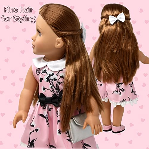 Poseable Fashion Doll - 18 inch Caucasian brown hair Ages 3+