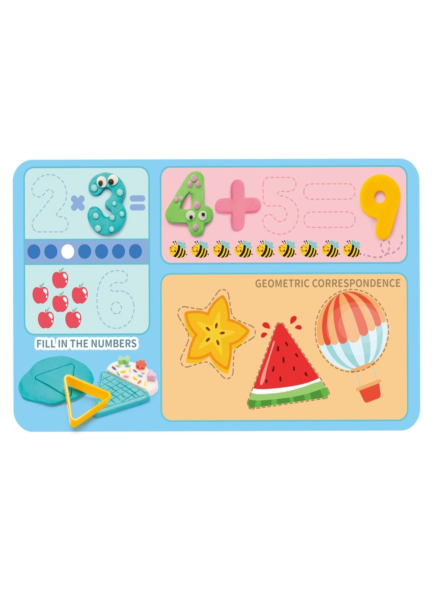 Mathematics and Shape Learning Color Dough Set - 3+