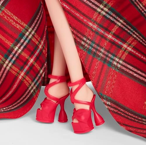 Barbie Signature Doll - 2024 Holiday Blonde Plaid Skirt Ages 6+