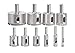 Diamond Hole Saw Set - 1/4, 3/8, 1/2 (0.5 Inch), 3/4, 1, 1 1/4, 1 3/8, 1 1/2, 1 3/4, 2 Ceramic Porcelain Tiles Glass Granite Quartz