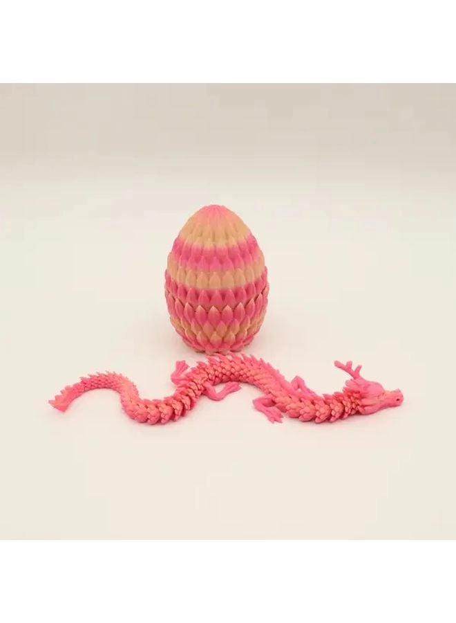 Generic Dragon Egg - Pink Rainbow 3D Printed Movable Set